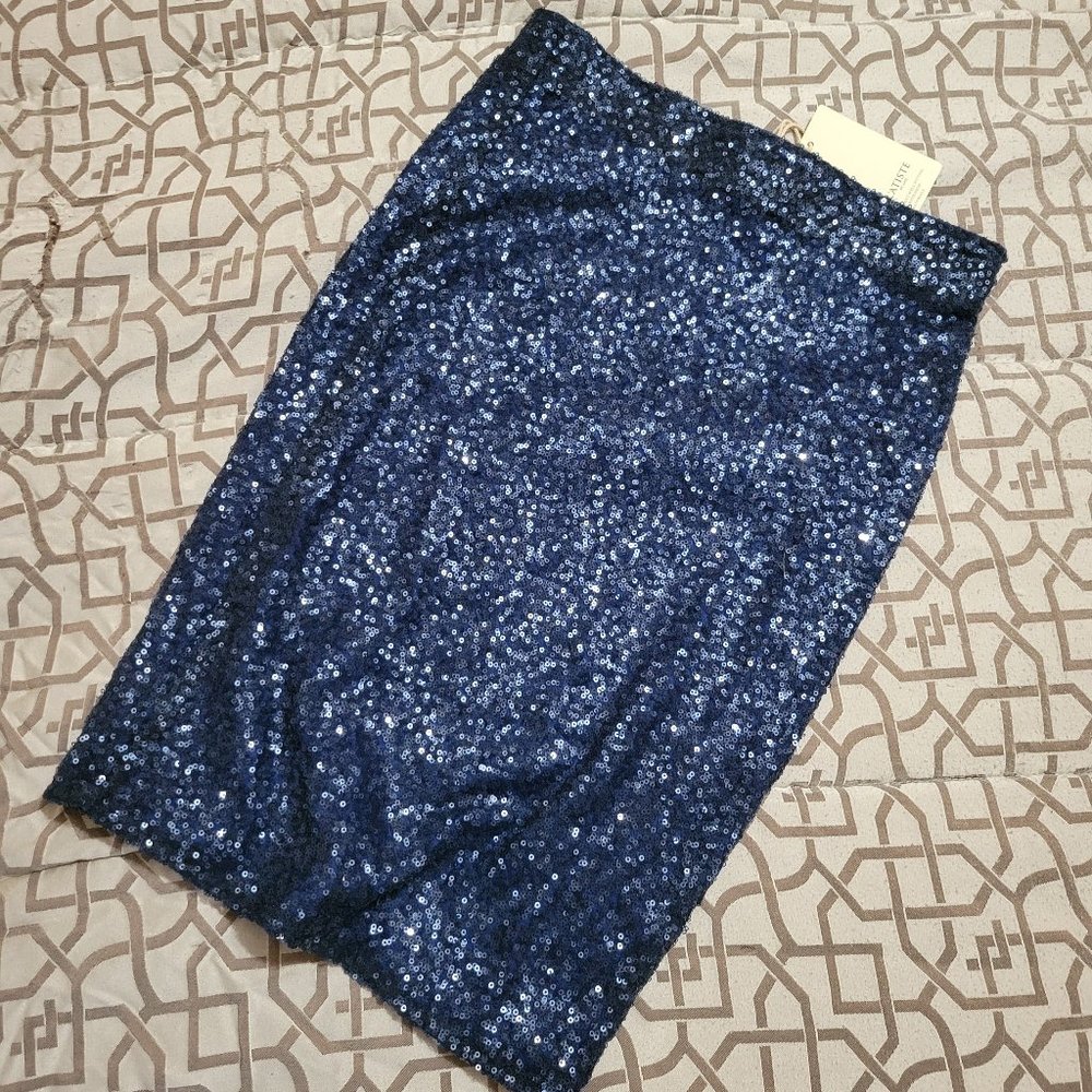 Blue Sequin skirt